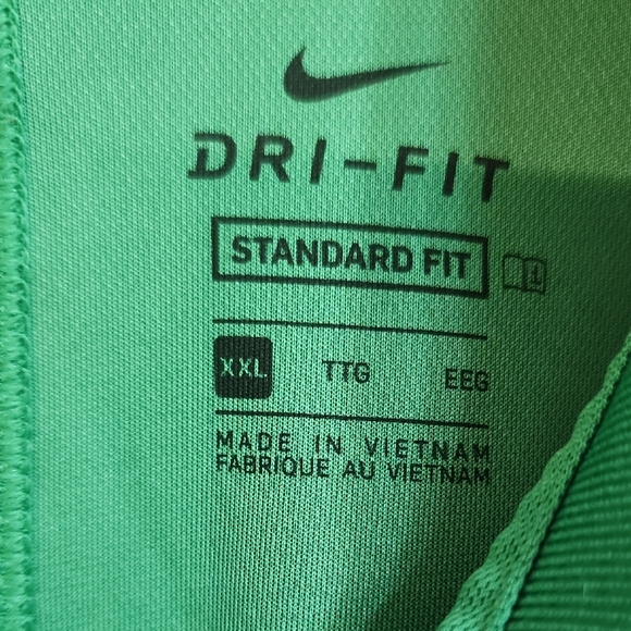 Nike Vibrant Green Dri-Fit Golf Polo Shirt - Picture 2 of 4